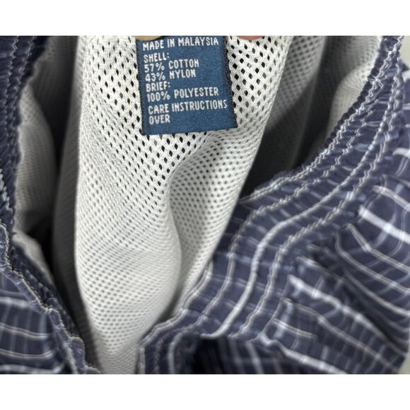 Polo Ralph Lauren Mens Navy‎ Plaid Swim Shorts Trunks Mesh Liner L - Picture 6 of 6